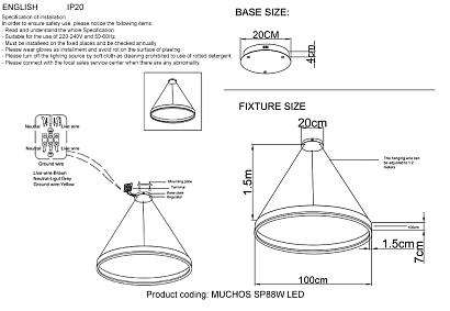 люстры светильник crystal lux muchos 0980/301n, доставка по Казахстану 