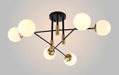 Потолочные Светильник потолочный Crystal Lux FIDEL PL6 BLACK Crystal Lux 0630/105, доставка по Казахстану 