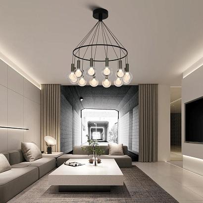 подвесная люстра kula 4378-12p, доставка по Казахстану 