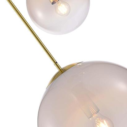 sl1190.203.03 светильник подвесной st-luce золотистый/прозрачно-белый e27 3*60w, доставка по Казахстану 