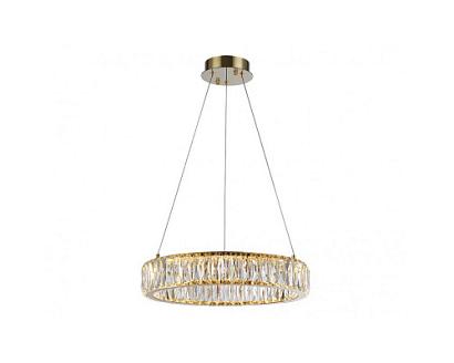 newport 8240 8240/40 gold , подвесной светильник, gold clear crystal d40*h7,6/200 cm led strip 24w 3100k 2640lm, доставка по Казахстану 