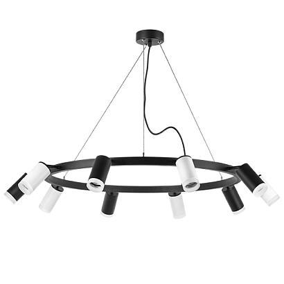 люстры lr0203753650 подвесной светильник rullo 10х50w gu10 черный/белый (571020+214437-5+214436-5+202430-10), доставка по Казахстану 