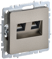 BRITE Роз. двойная RJ11+RJ45 кат.5E РК/Т12-БрШ шамп. IEK 