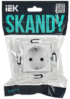 SKANDY Роз. с з/к/ш 16А SK-R04W арк. бел. IEK 
