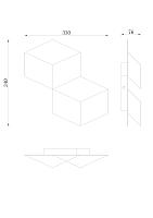 Бра декор. PALMIRA, черн., 6Вт, 4000K, IP20, GW-1101-2-6-BL-NW