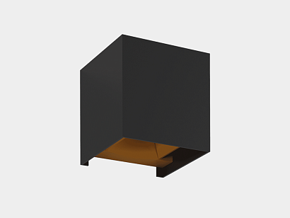 Настенный светильник BIG-KUB, черн., 12Вт, 3000K, IP65, LWA803L-BL-WW