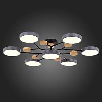 люстры sle6006-702-07 светильник потолочный серый/серый led 7*12w 3000k/4500k/6000k, доставка по Казахстану 