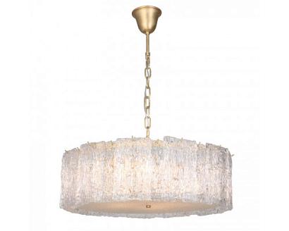 newport 10820 10824+8/s brass , подвесной светильник, brass clear crystal d60*h20 cm e14 12*60w, доставка по Казахстану 