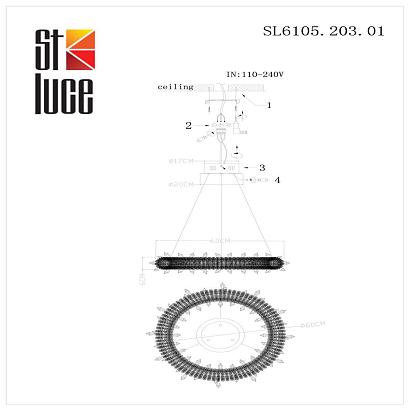 подвесной светодиодный светильник st luce lucchero sl6105.203.01, доставка по Казахстану 