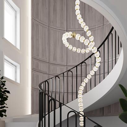 люстры 5008/132l l-vision odl23 413 золотой/прозрачный/металл/акрил люстра led 132w 4000k 6600лм crystal, доставка по Казахстану 