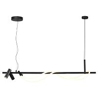 4391/30l hightech черный/металл/канат подвесной св-к ip20 led 30w 1200лм 4000k corda, доставка по Казахстану 
