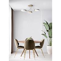 люстры 5654/54cl ledio ln23 белый, дерево светильник потолочный led 54w 3066лм 3000-6000к 220v arley, доставка по Казахстану 
