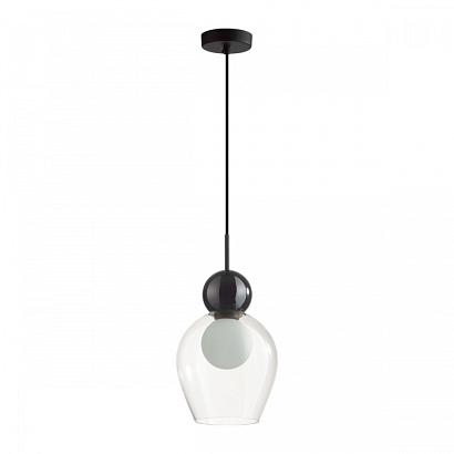 5023/1 modern odl23 293 черный/прозрачный/белый матовый металл/стекло подвес g9 led 5w blacky, доставка по Казахстану 