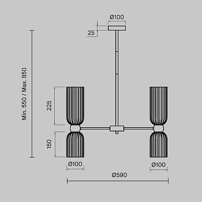 люстры подвесная люстра maytoni mod302pl-10w, доставка по Казахстану 
