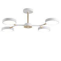 5652/72cl ledio ln23 белый, дерево светильник потолочный led 72w 3254лм 3000-6000к 220v brad, доставка по Казахстану 