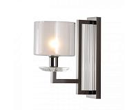 NEWPORT 4400 4401/A black glossy , Бра, Black glossy Clear crystal Clear glass L15*H30*Sp27 cm E14 1*60W