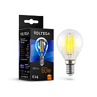 Лампа светодиодная филаментная Voltega E14 6W 2800К прозрачная VG10-G1E14warm6W-F 7021 купить в Алматы svet.kz