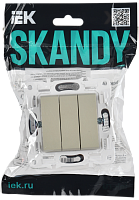 Дополнительная картинка SKANDY Выключ. 3-кл. 10А SK-V11B беж. IEK