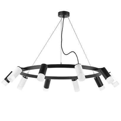 люстры lr0203753651 подвесной светильник rullo 10х50w gu10 черный/белый (571020+214437-5+214436-5+202431-10), доставка по Казахстану 