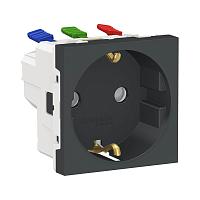 Розетка Schneider Electric Unica New Modular с/з со шторками 16A 250V NU305754 