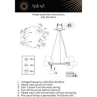 apl.334.03.14 светильник подвесной aployt feliche, доставка по Казахстану 
