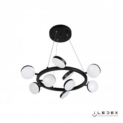 люстры подвесная светодиодная люстра iledex totes fs-016-d9 63w bk, доставка по Казахстану 