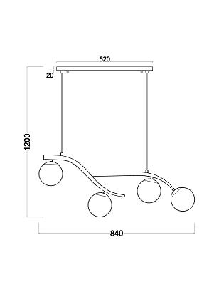 люстры подвесной светильник freya fr8014pl-04bs, доставка по Казахстану 