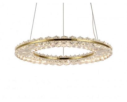 newport 8240 8241/400 gold new , подвесной светильник, gold сlear crystal d40*h3,3/250 см led strip 27w 3100k 2970lm, доставка по Казахстану 