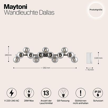 Потолочные Настенно-потолочный светильник Maytoni Dallas MOD547WL-13CH, доставка по Казахстану 