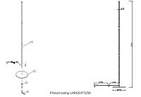 Торшер Crystal Lux LARGO PT25W BLACK Crystal Lux 0780/625 купить в Алматы svet.kz