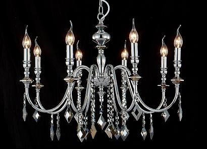 люстра crystal lux mercedes sp8 chrome/smoke crystal lux 0950/308, доставка по Казахстану 