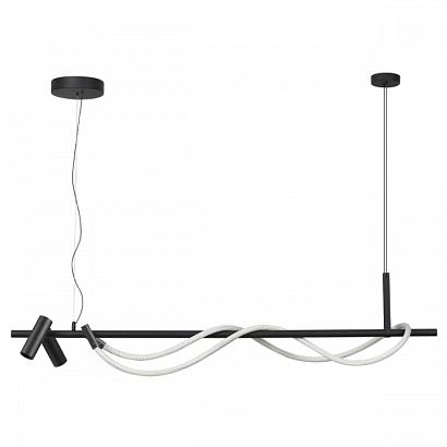 4391/30l hightech черный/металл/канат подвесной св-к ip20 led 30w 1200лм 4000k corda, доставка по Казахстану 