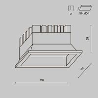 Дополнительная картинка Встраиваемый светильник Technical DL056-12W3-4-6K-B