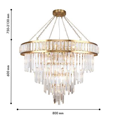 подвесная люстра favourite 4732-19p preston, доставка по Казахстану 