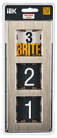 BRITE Рамка 3-мест. РУ-3-1-Бр металл шамп. RE AL IEK 