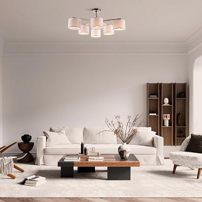 потолочная люстра freya fr5386cl-06g, доставка по Казахстану 