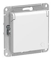Розетка AtlasDesign с заземл. со шторками с крышкой 16А IP20 механизм лотос SE ATN001346 