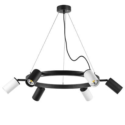 lr016373363 подвесной светильник rullo 6х50w gu10 черный/белый (571016+214437-3+214436-3), доставка по Казахстану 