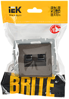 BRITE Роз. комп. 2-ая RJ45 кат.6 РК11-2-БрТБ бр. IEK 