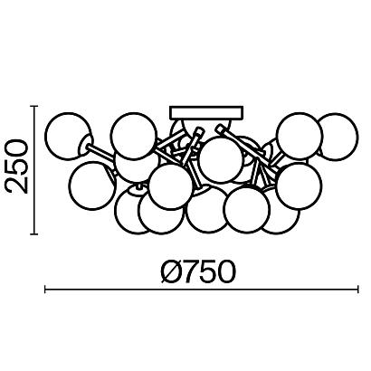 люстры потолочная люстра maytoni mod545cl-20b, доставка по Казахстану 