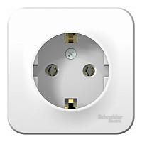 Розетка Systeme Electric BLANCA, открытый монтаж, с заземлением, белый, BLNRA010111 