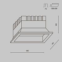 Дополнительная картинка Встраиваемый светильник Technical DL056-18W3-4-6K-W