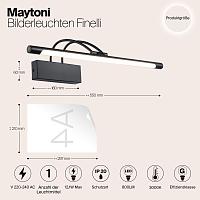 Дополнительная картинка Подсветка для картин Maytoni Finelli MIR004WL-L12B