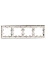 BRITE Рамка 4-мест. РУ-4-2-Бр стекло розовый матовый IEK 