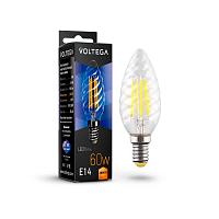 Лампа светодиодная филаментная Voltega E14 6W 2800К прозрачная VG10-CC1E14warm6W-F 7027 купить в Алматы svet.kz