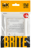 BRITE Рамка 1-мест. РУ-1-Бр бел./бел. IEK 