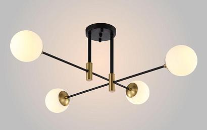 Потолочные Светильник потолочный Crystal Lux FIDEL PL4 BLACK Crystal Lux 0630/104, доставка по Казахстану 