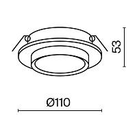 Дополнительная картинка Встраиваемый светильник Technical DL086-GX53-RD-W