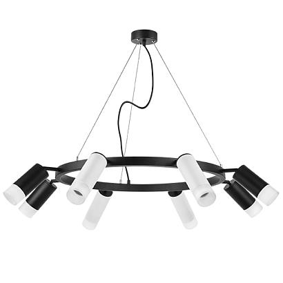lr0188643741 подвесной светильник rullo 8х50w gu10 черный/белый (571018+214486-4+214437-4+202431-8), доставка по Казахстану 