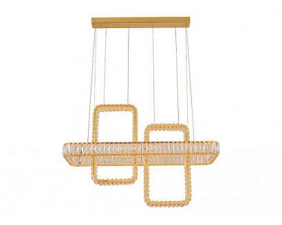 newport 8230 8232+2/s gold new , подвесной светильник, gold clear crystal l90*30*h50/250 cm led strip 62w 3100k 6200lm, доставка по Казахстану 